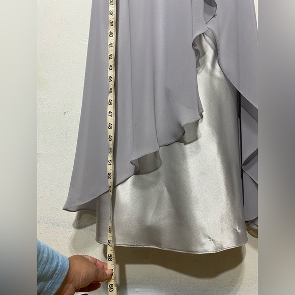 My queen silver FORMAL MODEST MOTHER OF THE BRIDE GROOM DRESS M - Picture 6 of 15